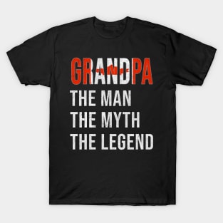 Grand Father Canadian Grandpa The Man The Myth The Legend - Gift for Canadian Dad With Roots From  Canada T-Shirt